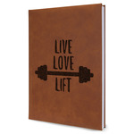 Exercise Quotes and Sayings Leather Sketchbook - Large - Single Sided
