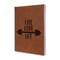 Exercise Quotes and Sayings Leather Sketchbook - Small - Double Sided - Angled View
