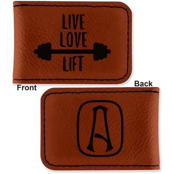 Exercise Quotes and Sayings Leatherette Magnetic Money Clip - Front and Back