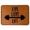 Exercise Quotes and Sayings Leatherette Patches - Rectangle
