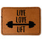 Exercise Quotes and Sayings Faux Leather Iron On Patch - Rectangle