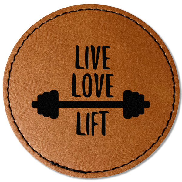 Exercise Quotes and Sayings Leatherette Patches - Round