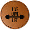 Exercise Quotes and Sayings Leatherette Patches - Round