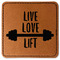 Exercise Quotes and Sayings Leatherette Patches - Square