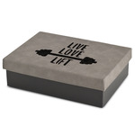 Exercise Quotes and Sayings Gift Boxes w/ Engraved Leather Lid