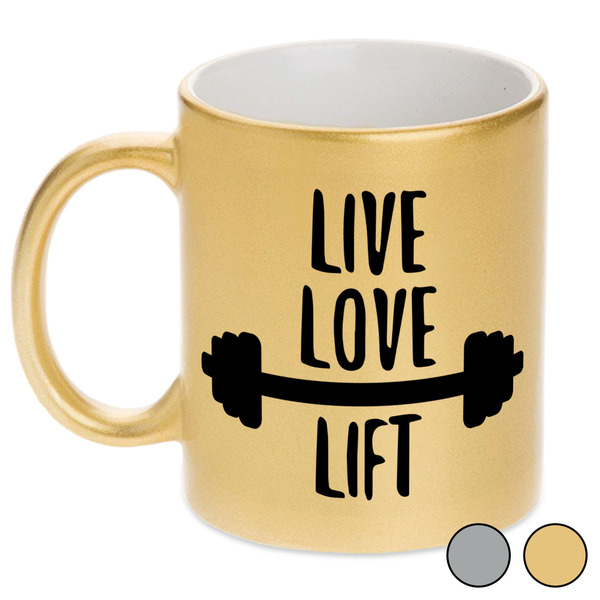 Exercise Quotes and Sayings Metallic Mugs