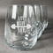 Exercise Quotes and Sayings Stemless Wine Glasses (Set of 4)