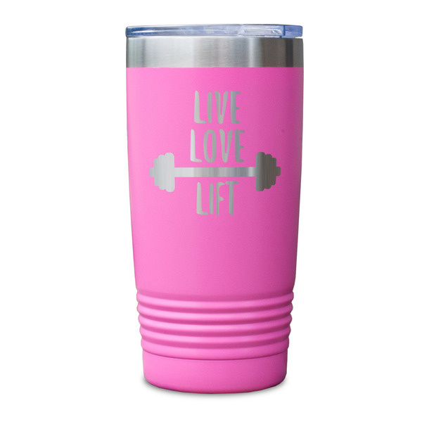 Exercise Quotes and Sayings Pink Polar Camel Tumbler - 20oz - Single Sided - Approval