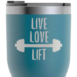 Exercise Quotes and Sayings RTIC Tumbler - Dark Teal - Laser Engraved - Single-Sided