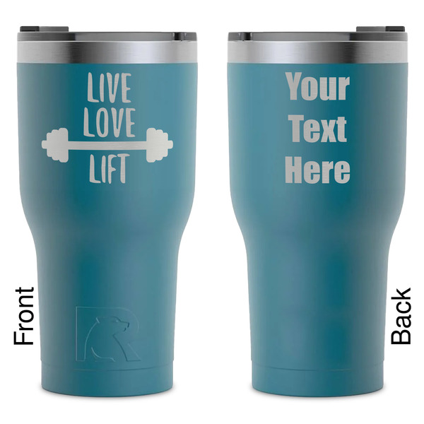 Custom Exercise Quotes and Sayings RTIC Tumbler - Dark Teal - Laser Engraved - Double-Sided