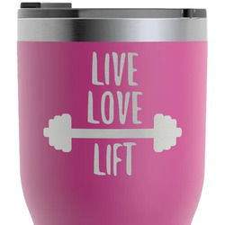 Exercise Quotes and Sayings RTIC Tumbler - Magenta - Laser Engraved - Single-Sided