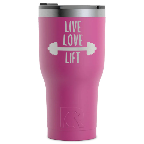 Custom Exercise Quotes and Sayings RTIC Tumbler - Magenta - Laser Engraved - Single-Sided