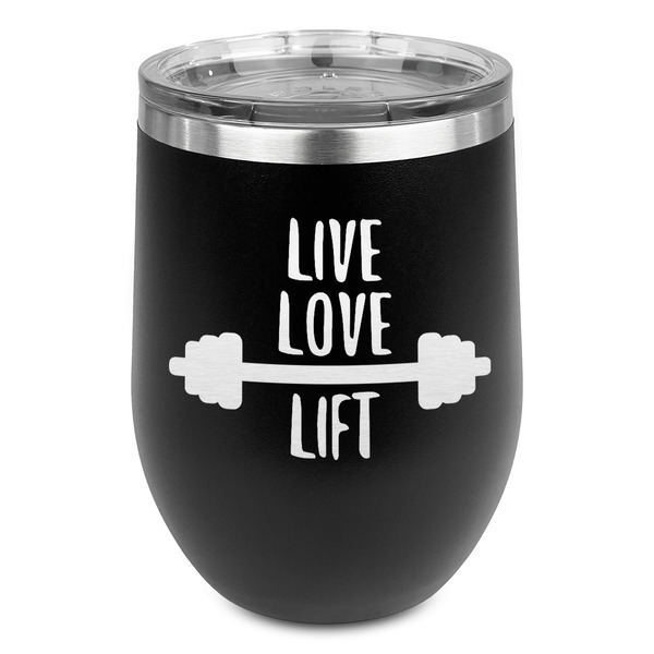 Custom Exercise Quotes and Sayings Stemless Stainless Steel Wine Tumbler