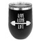 Exercise Quotes and Sayings Stainless Wine Tumblers - Black - Single Sided - Front