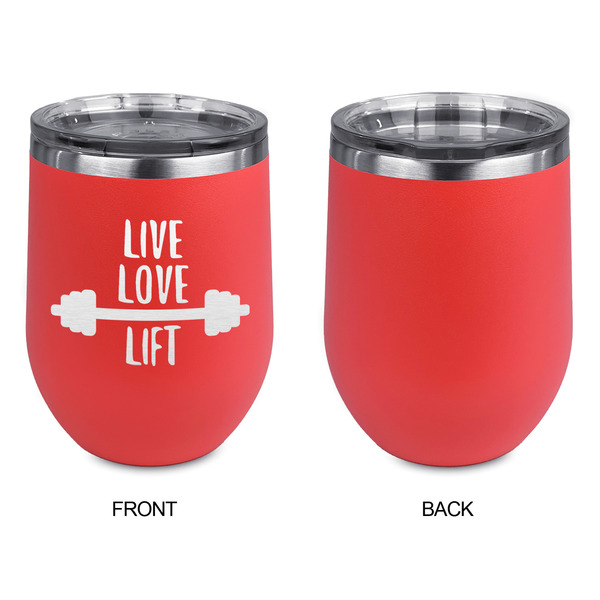Exercise Quotes and Sayings Stainless Wine Tumblers - Coral - Single Sided - Approval