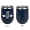 Exercise Quotes and Sayings Stainless Wine Tumblers - Navy - Single Sided - Approval