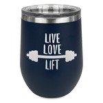 Exercise Quotes and Sayings Stemless Stainless Steel Wine Tumbler