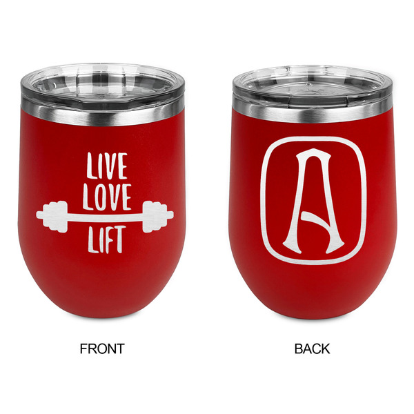 Exercise Quotes and Sayings Stainless Wine Tumblers - Red - Double Sided - Approval
