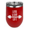 Exercise Quotes and Sayings Stemless Stainless Steel Wine Tumbler - Red - Double Sided