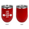 Exercise Quotes and Sayings Stainless Wine Tumblers - Red - Single Sided - Approval