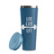 Exercise Quotes and Sayings Steel Blue RTIC Everyday Tumbler - 28 oz. - Lid Off