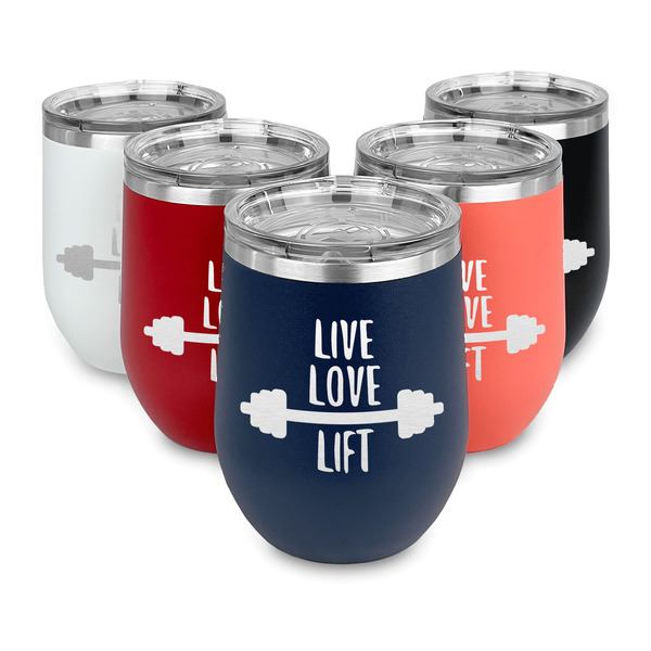 Exercise Quotes and Sayings Steel Wine Tumblers Multiple Colors