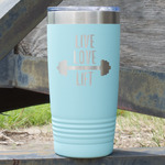 Exercise Quotes and Sayings 20 oz Stainless Steel Tumbler - Teal - Single Sided