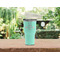 Exercise Quotes and Sayings Teal RTIC Tumbler Lifestyle (Front)
