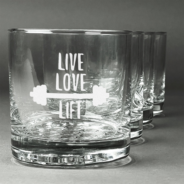 Custom Exercise Quotes and Sayings Whiskey Glasses (Set of 4)