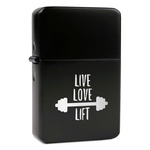 Exercise Quotes and Sayings Windproof Lighter - Black - Double Sided