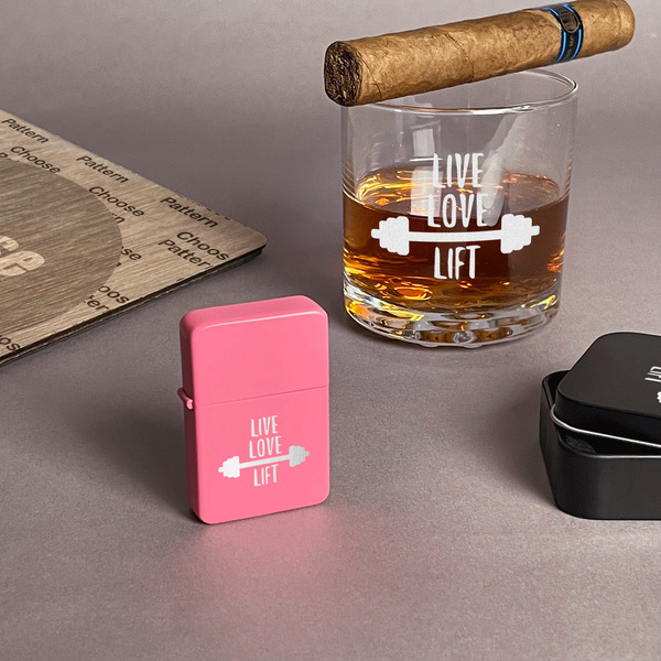 Exercise Quotes and Sayings Windproof Lighters - Pink - In Context