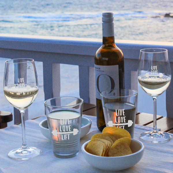 Exercise Quotes and Sayings Wine Glasses - Lifestyle (UPDATE)