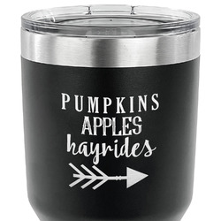 Fall Quotes and Sayings 30 oz Stainless Steel Tumbler - Black - Single Sided