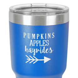 Fall Quotes and Sayings 30 oz Stainless Steel Tumbler - Royal Blue - Single-Sided