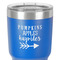 Fall Quotes and Sayings 30 oz Stainless Steel Ringneck Tumbler - Blue - Close Up