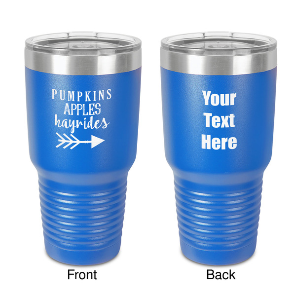 Custom Fall Quotes and Sayings 30 oz Stainless Steel Tumbler - Royal Blue - Double-Sided