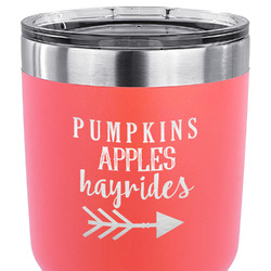 Fall Quotes and Sayings 30 oz Stainless Steel Tumbler - Coral - Double Sided