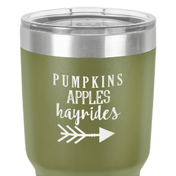 Fall Quotes and Sayings 30 oz Stainless Steel Tumbler - Olive - Double-Sided