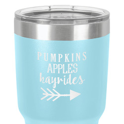 Fall Quotes and Sayings 30 oz Stainless Steel Tumbler - Teal - Single-Sided