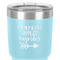 Fall Quotes and Sayings 30 oz Stainless Steel Ringneck Tumbler - Teal - Close Up