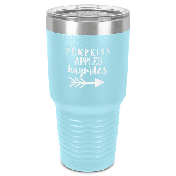 Custom Fall Quotes and Sayings 30 oz Stainless Steel Tumbler - Teal - Single-Sided