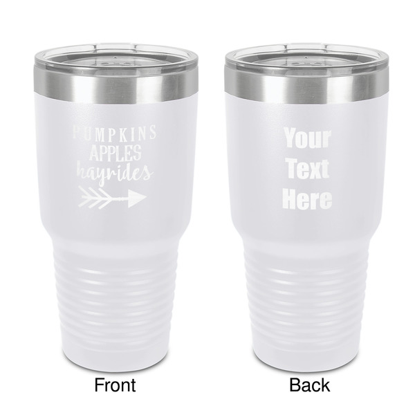 Custom Fall Quotes and Sayings 30 oz Stainless Steel Tumbler - White - Double-Sided