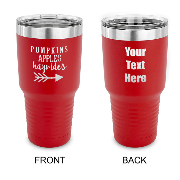 Custom Fall Quotes and Sayings 30 oz Stainless Steel Tumbler - Red - Double Sided