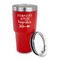 Fall Quotes and Sayings 30 oz Stainless Steel Ringneck Tumblers - Red - LID OFF