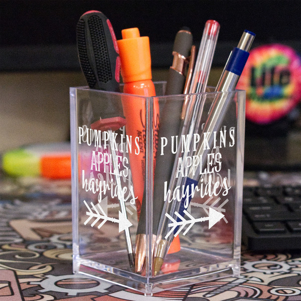 Fall Quotes and Sayings Acrylic Pen Holder - In Context