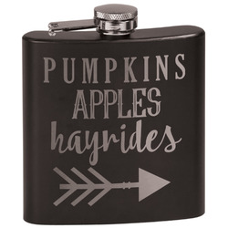 Fall Quotes and Sayings Black Flask Set