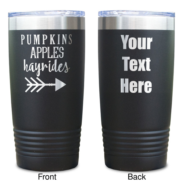 Fall Quotes and Sayings Black Polar Camel Tumbler - 20oz - Double Sided  - Approval