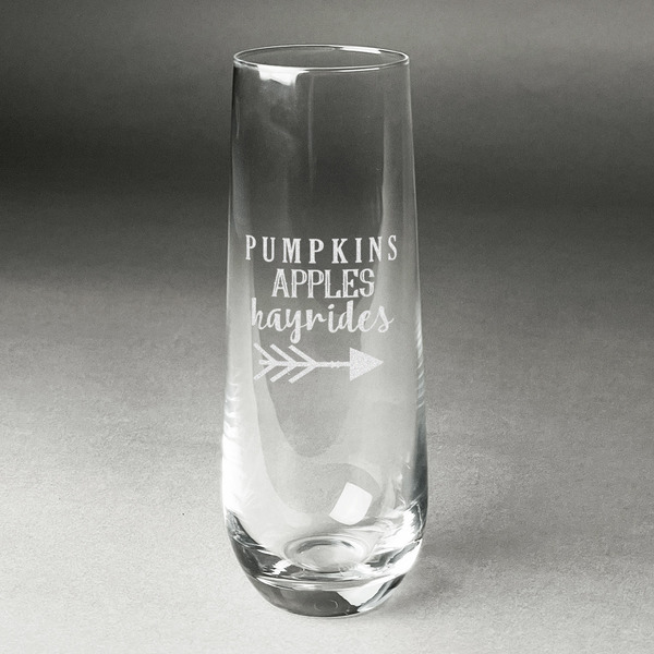 Custom Fall Quotes and Sayings Champagne Flute - Stemless Engraved
