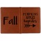 Fall Quotes and Sayings Cognac Leather Passport Holder Outside Double Sided - Apvl