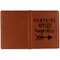 Fall Quotes and Sayings Cognac Leather Passport Holder Outside Single Sided - Apvl